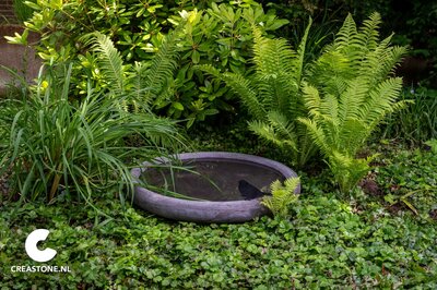 Dichte betonnen schaal voor plant of water 80cm